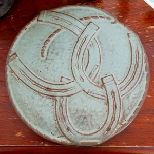 Frankoma Pottery Horseshoe Trivet Plate